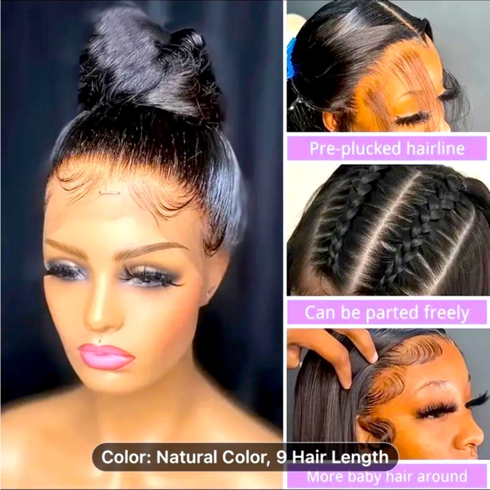360 lace transparent lace wig brand new with tags 100% soft silky Human here.